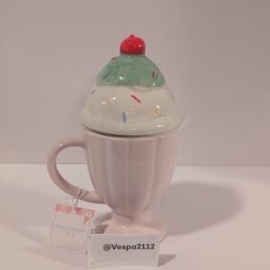 Target Bullseye Playground Ice Cream Sundae Mug W/ Lid Sprinkles Summer Spring